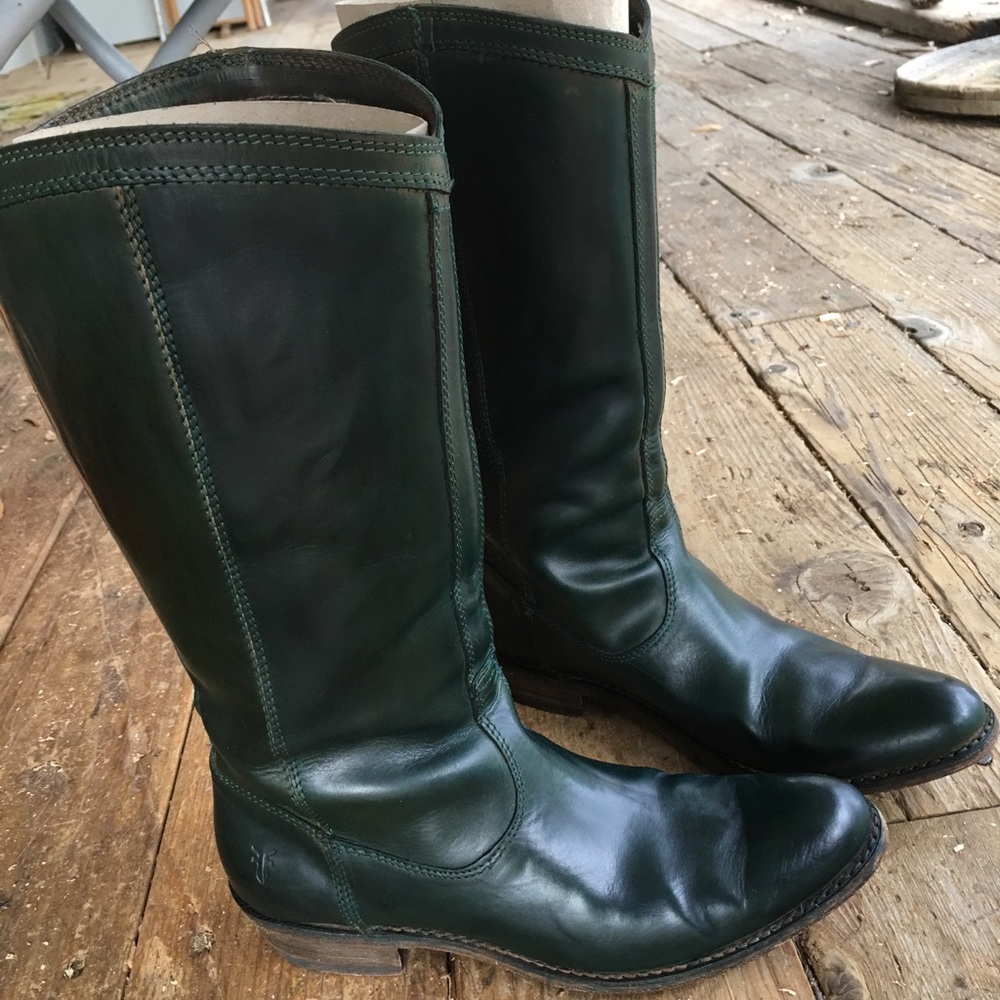 Green Frye “Rider” Boots Size 8